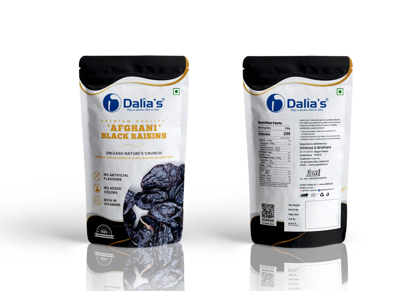 Afghani Black Raisins (250g)
